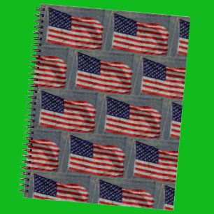 American Patriotic Stars & Stripes Flag Notebook