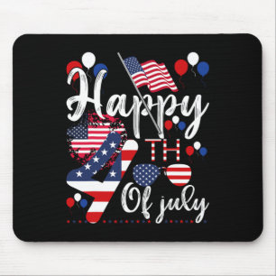 American Patriotic Us Flag Alien Happy 4th Of July Mouse Mat