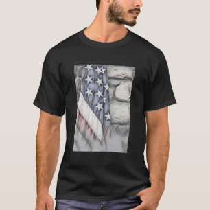 American Patriotic US Flag on the Wall T-Shirt