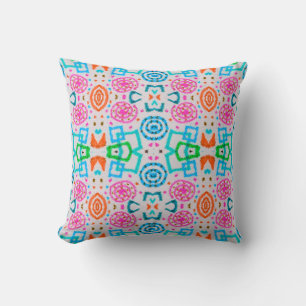 American pattern. Ikat seamless print. Fashion che Cushion