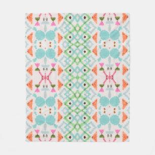 American pattern. Ikat seamless print. Vintage per Fleece Blanket