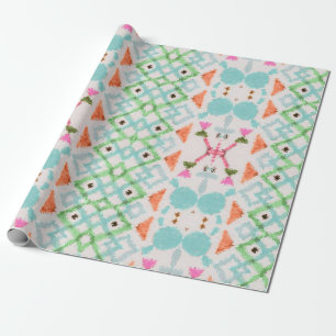 American pattern. Ikat seamless print. Vintage per Wrapping Paper