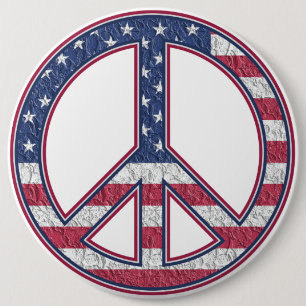 American Peace 6 Cm Round Badge
