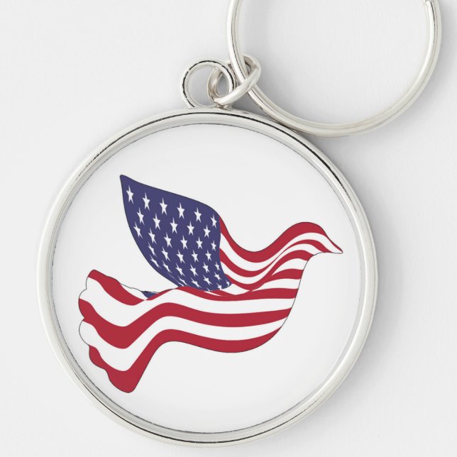 AMERICAN PEACE DOVE KEY RING (Front)