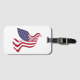 AMERICAN PEACE DOVE LUGGAGE TAG
