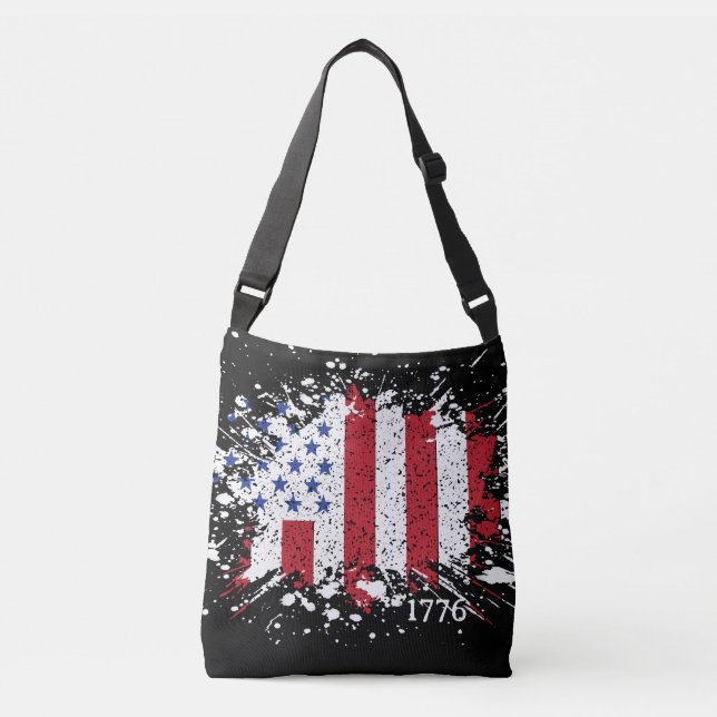 American Peace Flag 1776 American State National C Crossbody Bag (Front)