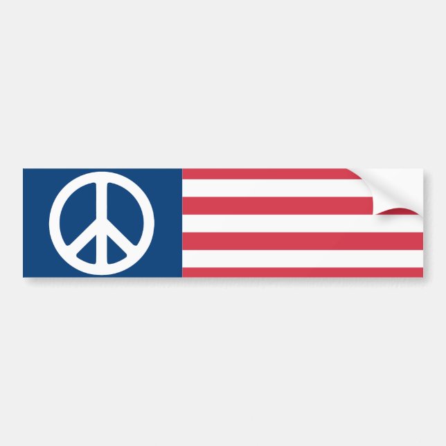 American Peace Flag Bumper Sticker (Front)