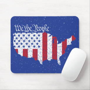 American Peace Flag We the People America Mouse Mat