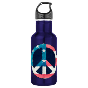 American Peace Sign grunge 532 Ml Water Bottle
