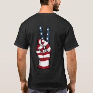 American Peace Sign, Stars and Stripes T-shirt