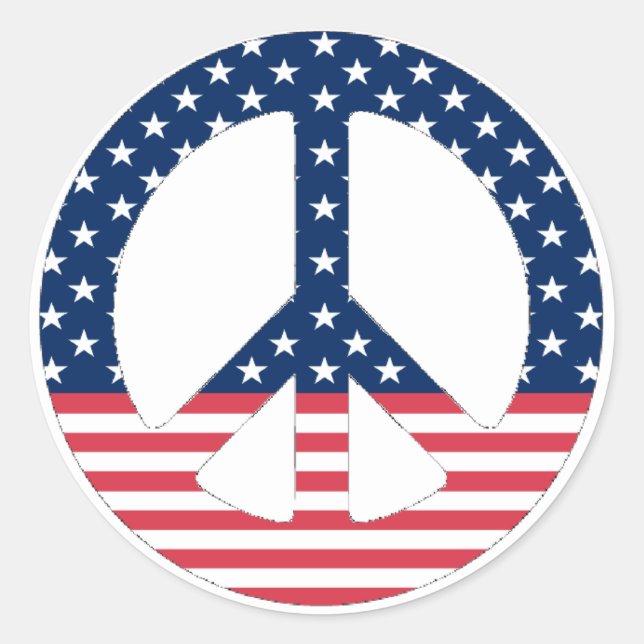 American Peace Sign Sticker (Front)