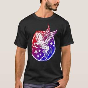 American Pegasus Flying Horse Vintage Power Symbol T-Shirt