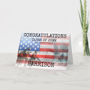 American Personalised Army Graduation Card