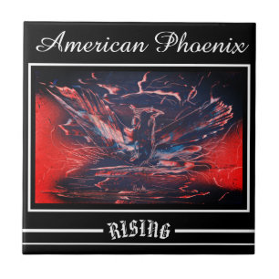 American Phoenix Bird Rising Tile