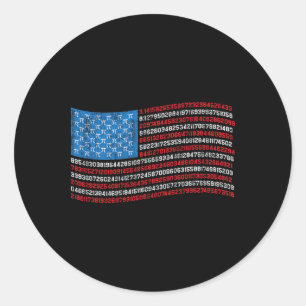 American Pi 4th Of July Math Classic Round Sticker