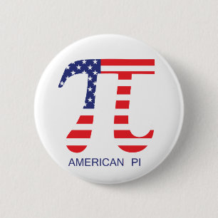 American Pi 6 Cm Round Badge