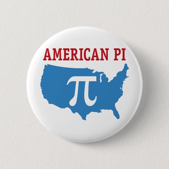 American Pi 6 Cm Round Badge (Front)