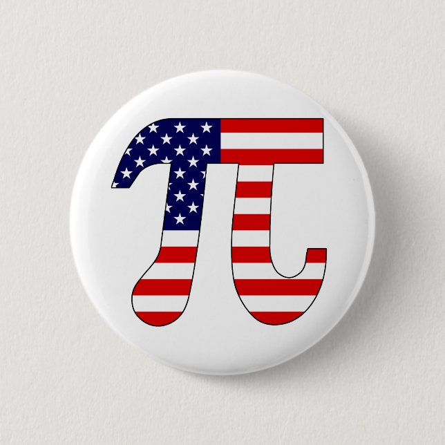 American Pi 6 Cm Round Badge (Front)