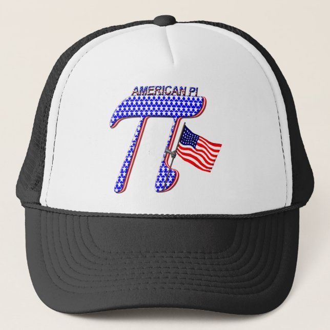 AMERICAN PI (PIE) - MATH HUMOR TRUCKER HAT (Front)