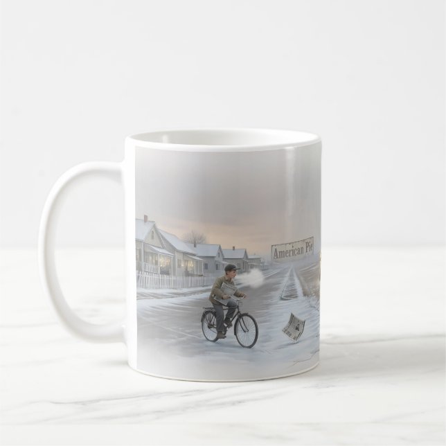 American Pie Nostalgic Winter Road Jukebox Mug (Left)