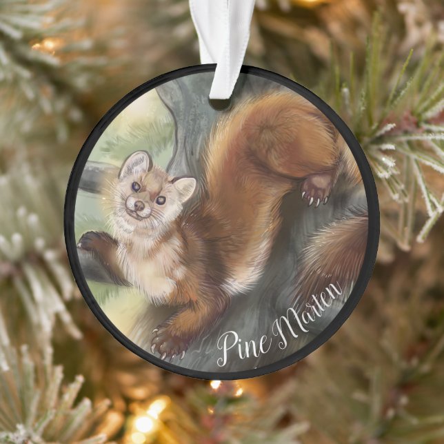 American Pine Marten Ornament (Tree)
