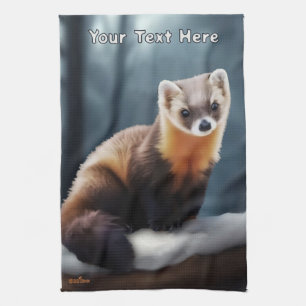 American Pine Marten Tea Towel