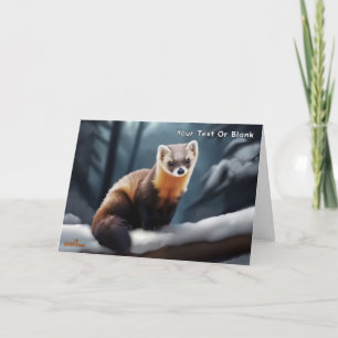 American Pine Marten Thank You Card