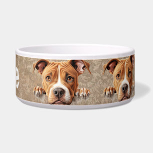 American Pit Bull Peeking Puppy Dog Pet