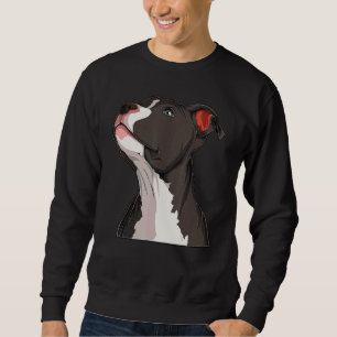 American Pit Bull Pitbull Terrier Dog Head Dog Can Sweatshirt