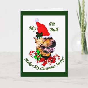 American Pit Bull Terrier Christmas Gifts Holiday Card