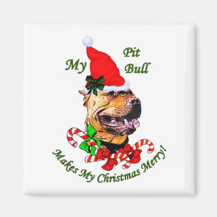 American Pit Bull Terrier Christmas Gifts Magnet