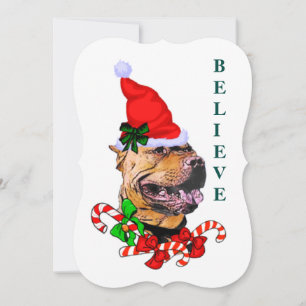 American Pit Bull Terrier Christmas Holiday Card