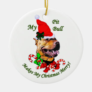 American Pit Bull Terrier Christmas Ornament