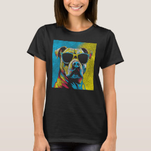 American Pit Bull Terrier Dog - Pop Art Retro Styl T-Shirt
