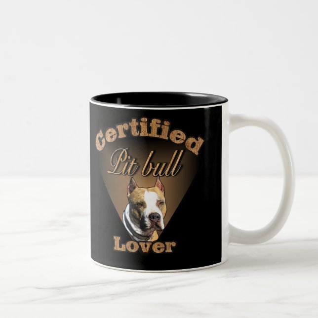 American Pit Bull Terrier Gifts Two-Tone Coffee Mug (Right)