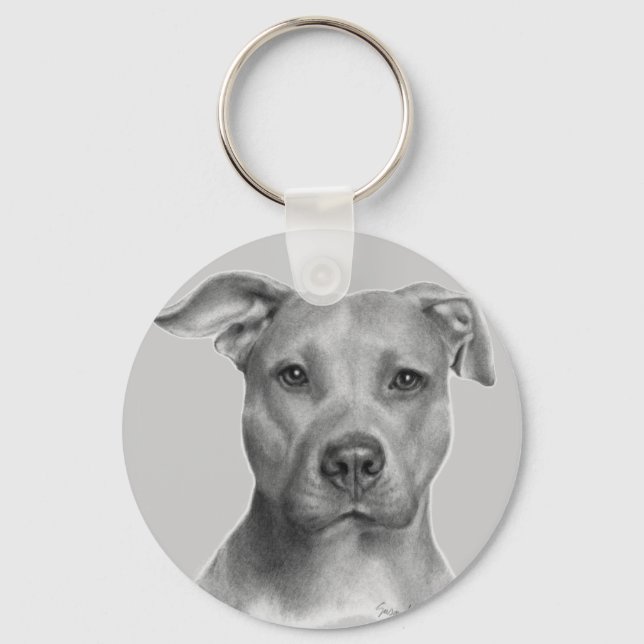 American Pit Bull Terrier Key Ring (Front)