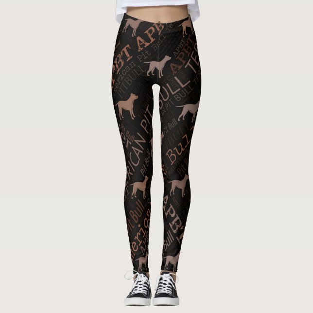 American Pit Bull Terrier Leggings (Front)