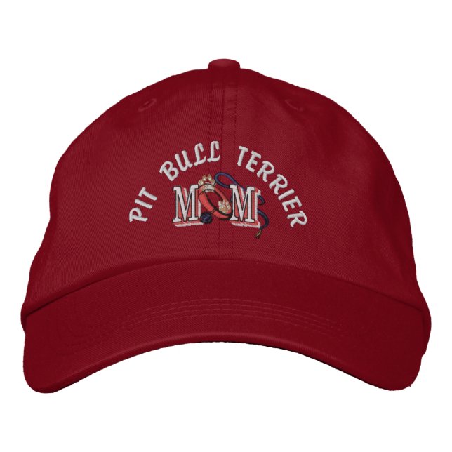 American Pit Bull Terrier MOM Embroidered Hat (Front)