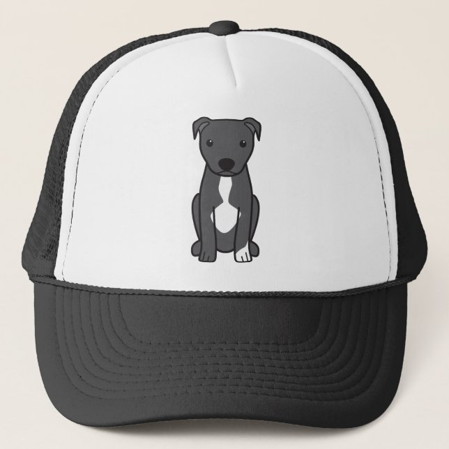 American Pit Bull Terrier (Natural Ears) Trucker Hat (Front)