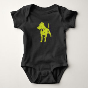 American Pit Bull Terrier Portrait Baby Bodysuit