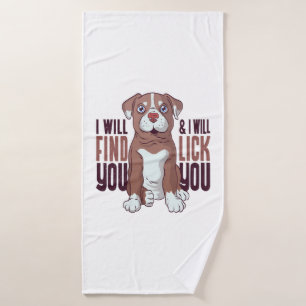 American Pit Bull Terrier Puppy Dog Bath Towel