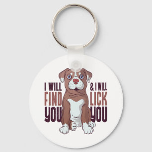 American Pit Bull Terrier Puppy Dog  Key Ring