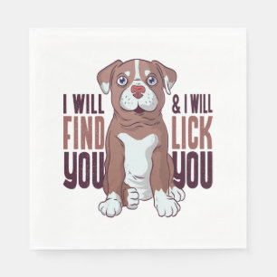 American Pit Bull Terrier Puppy Dog  Napkin