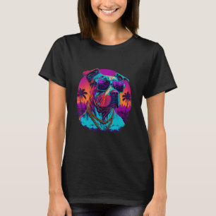 American Pit Bull Terrier Race Colourful Design T-Shirt