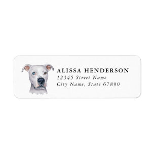 American Pit Bull Terrier Return Address Labels