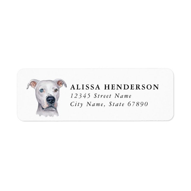 American Pit Bull Terrier Return Address Labels (Front)