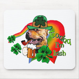 American Pit Bull Terrier St Patricks Mouse Mat