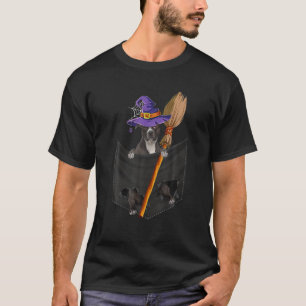 American Pit Bull Terrier Witch Pocket Halloween D T-Shirt