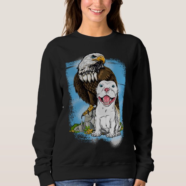 American Pit Bulls &amp Bald Eagle Sweatshirt (Front)