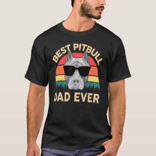 American Pitbull Best Pitbull Dad Ever Vintage Pit T-Shirt